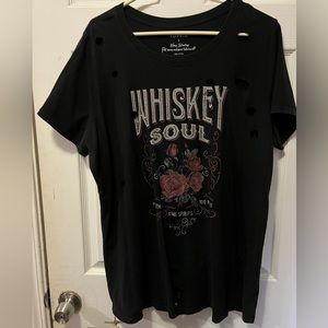 Torrid size 2 “Whiskey Soul” shirt with pre made holes in it. See other pics.